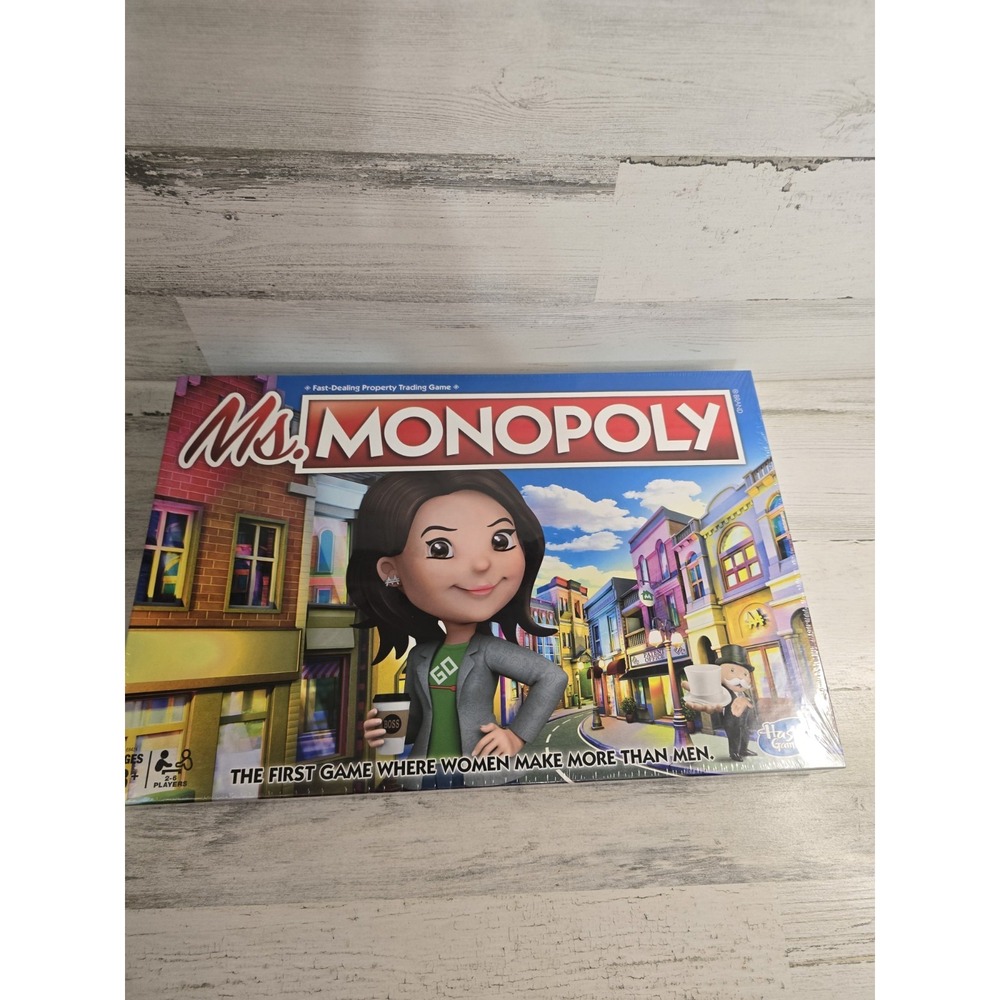 Ms. Monopoly Board Game Hasbro Gaming E8424 New Sealed Women Inventors Edition